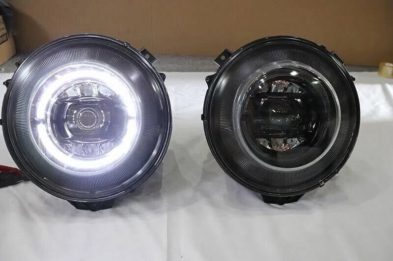 Par de faróis pretos W463 para Mercedes Benz classe G W464 estilo dinâmico LED G500 - Imagem 2 de 4