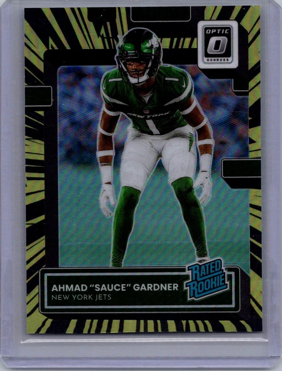 2022 Donruss Optic AHMAD "SAUCE" GARDNER #228 Rated Rookie RC ELECTRICITY /65
