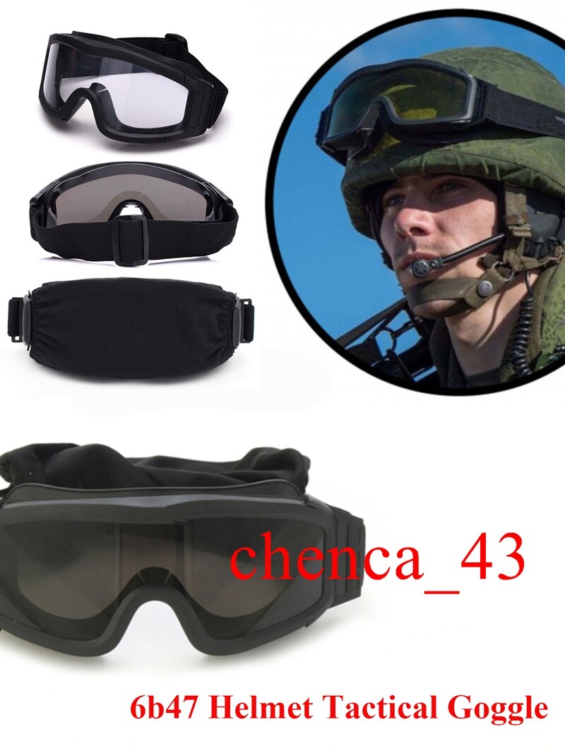 Russian Replica Army 6b47 Helmet Tactical Goggles 3 Lenses or 1