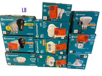 EcoSmart LED Light Lot Of 10 Box ,29 Bulbs Different Words And Different Color