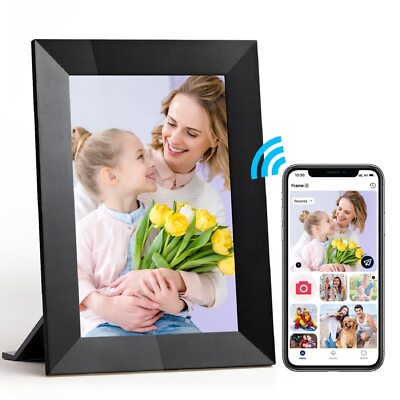 8-Inch Digital Smart Picture Frame with WiFi, HD IPS Screen, 16GB Storage US