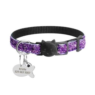 Safety Personalized Breakaway Cat Collars with Bell for Cat Kitten Kitty Puppy