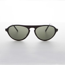 Racer Small Vintage Aviator with Keyhole Bridge Black - Hopkins