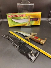 Chipaway Cutlery Hunting Knife T-874-EW Wood Handle BLADE FLAW Knife 12.5"