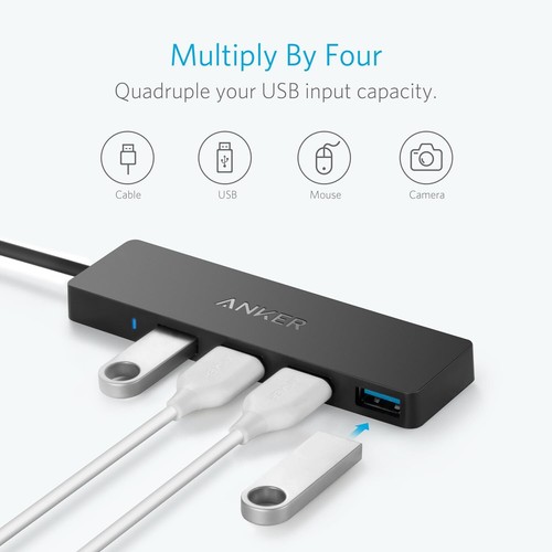 4-Port USB 3.0 Ultra Slim Data Hub for Macbook, Mac Pro/mini, iMac, Surface Pro, - Picture 5 of 7