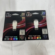 Qty 2 FEIT Electric 2.5 Watt LED Bulbs 160 lumens Warm White 20 Watt