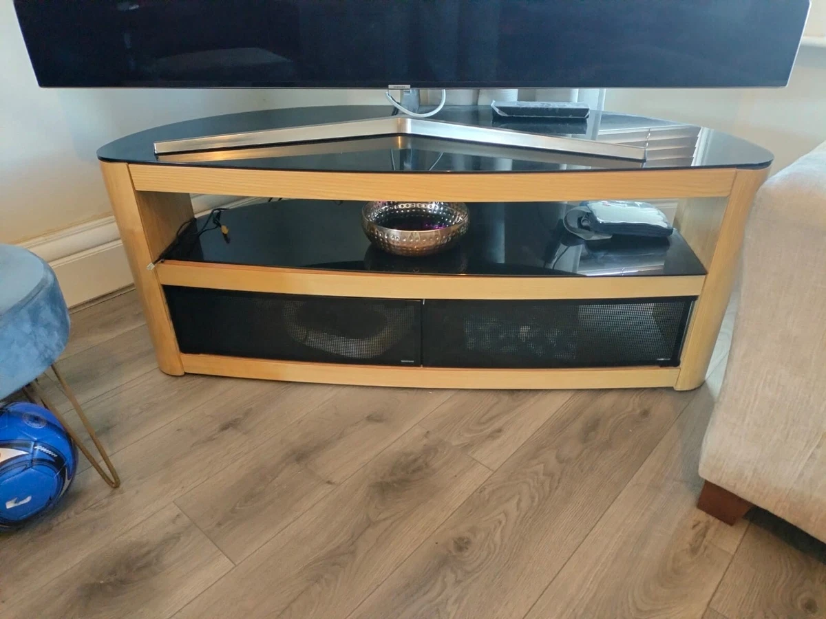 Glass corner 2024 entertainment center