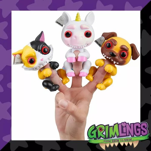 NIB All 4 Fingerlings GRIMLINGS Junk Yard Evil Gigi Scaredy Cat Hip Hop + FS! - Picture 3 of 5