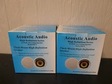 Acoustic Audio HD-5 Lot of 2 Flush Mount In Ceiling Speakers (4 Speakers total)