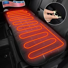 Universal Heated Car Rear Seat Cover Cushion 12-24V Heater Warmer Winter Pad