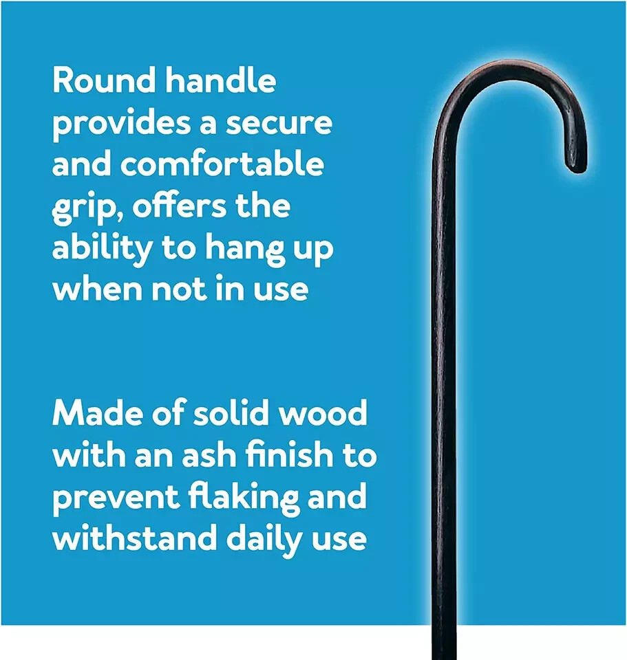 Wooden Walking Cane, Made with Solid Wood and Natural Ash Finish, For