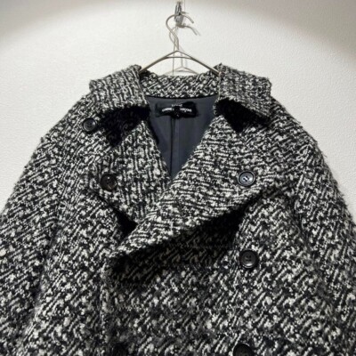 tricot COMME des GARCONS 05AW Wool Tweed Coat Women's Knitted