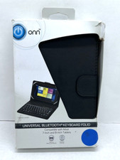 New ONN Bluetooth Keyboard Folio Universal with Build-in stand Black