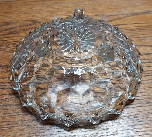 Vintage Fostoria clear 6" glass 3-footed candy/dessert/relish dish - Picture 6 of 10