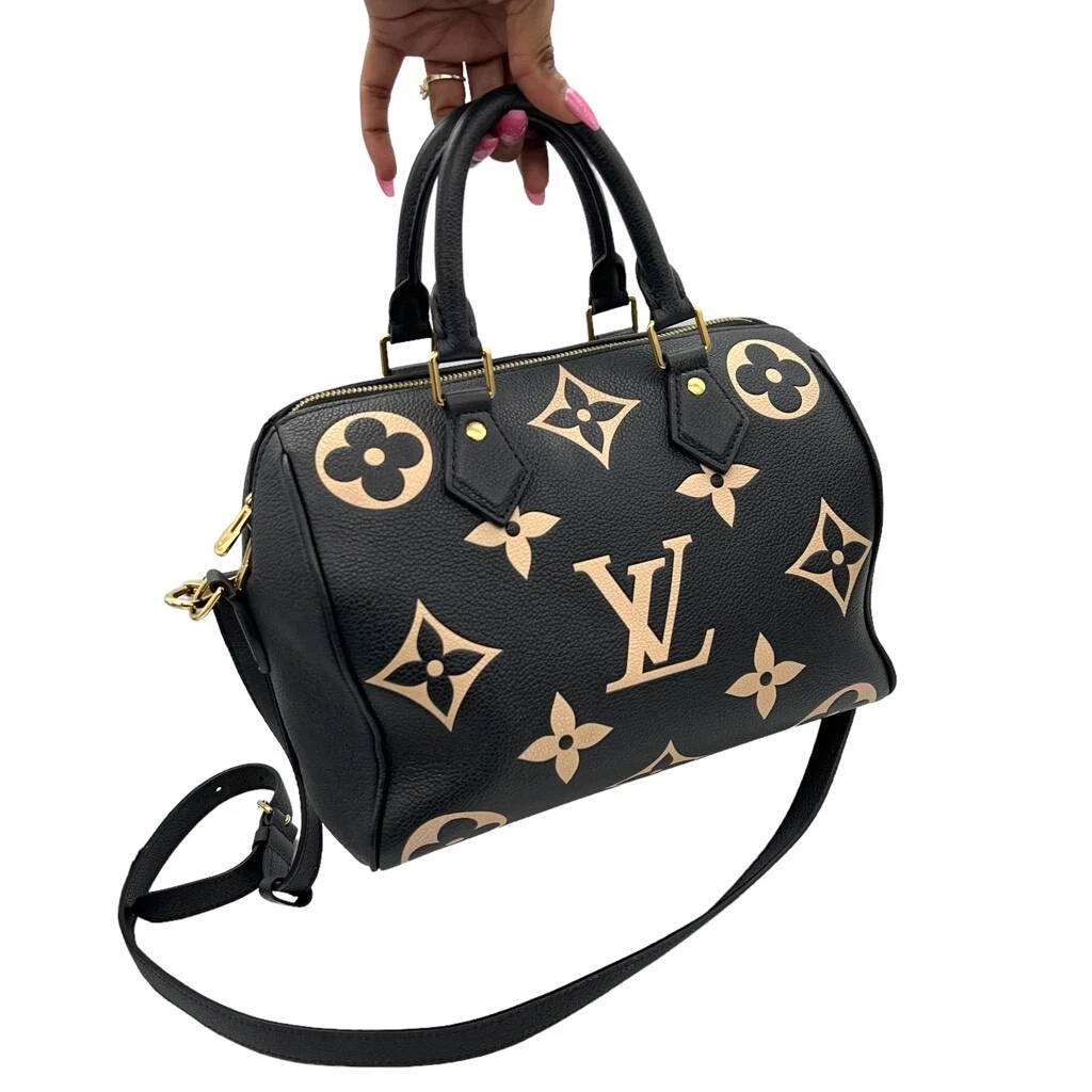 Louis Vuitton Keepall Bandouliere 25 Monogram Embossed Black in Cowhide  Leather - US