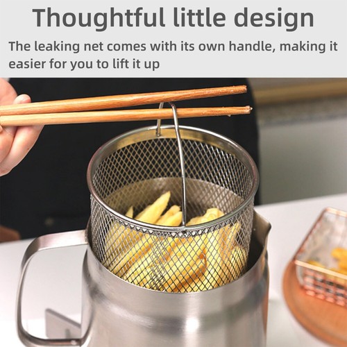 Kitchen Stainless Steel Oil Filter Pot Large Capacity Versatile Oil Filter - Picture 3 of 16