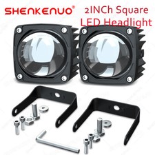 2x 8d Lens 2inch Led Work Light Bar Cube Pods Driving Fogspot Head Lamp Offroad