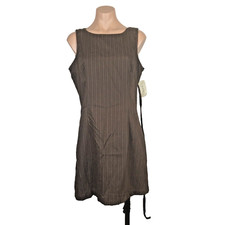 R Wear Rampage Sleeveless Button Back Career Work Pinstripe Mini Dress y2k NWT
