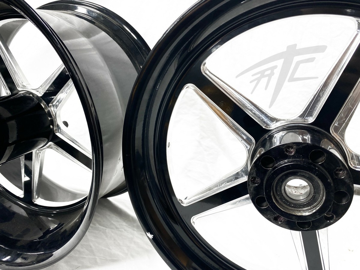 金太郎 BLACK AND BLUE 360 SPEED STAR WHEELS FOR 2006-2011 Kawasaki