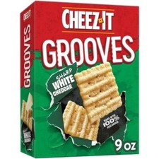 3X Cheez-It SHARP WHITE CHEDDAR Grooves Baked Snack Crackers 9oz Box - Bold Flav