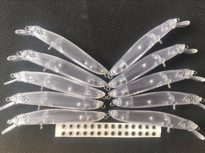 10pcs 90mm 14.41g Unpainted fishing lure body blanks popper blank crankbait G52