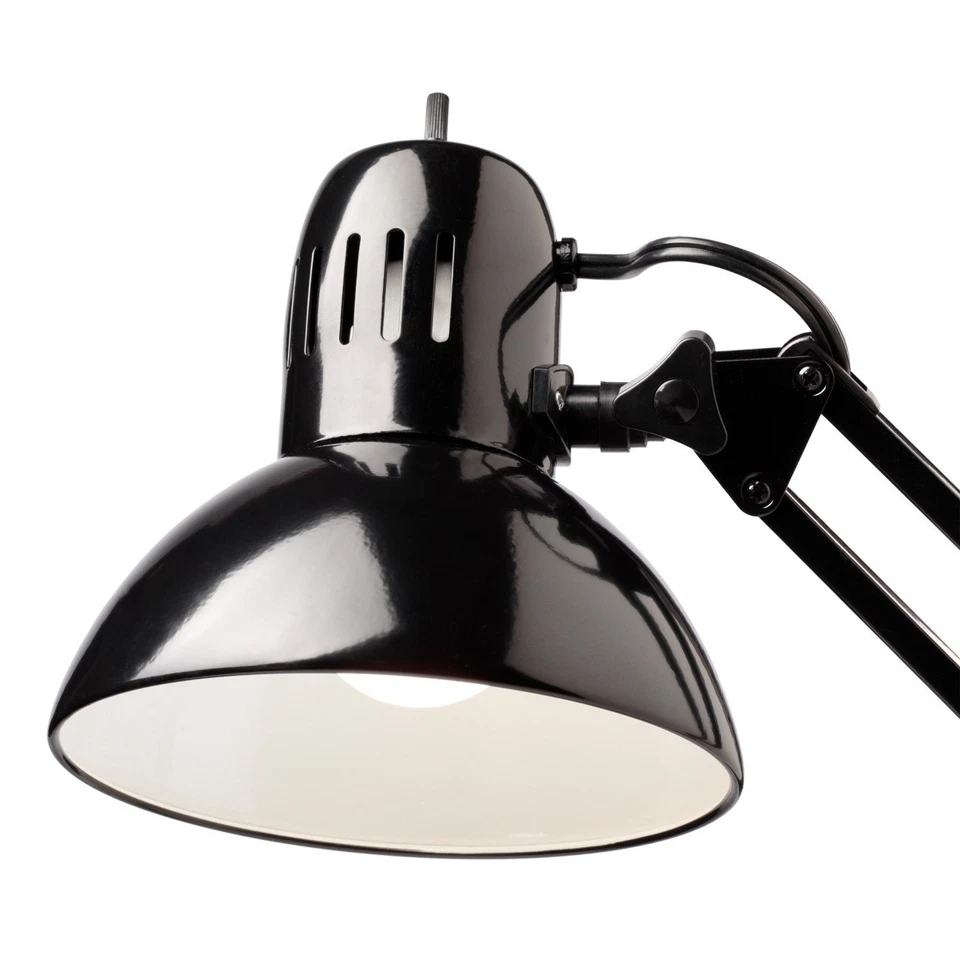 Globe Electric 12641 Architect 32" Swing-Arm Clamp-On Lamp, Black Architect, Fin - Image 3 of 4