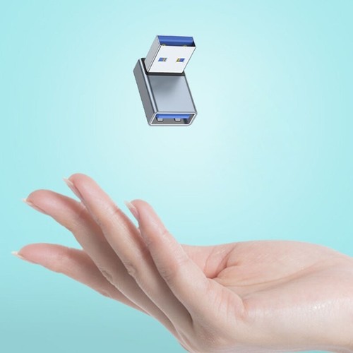USB 3.0 Male to Female 90 Degree Right Angle Extension Adapter USB Upward - Picture 20 of 26