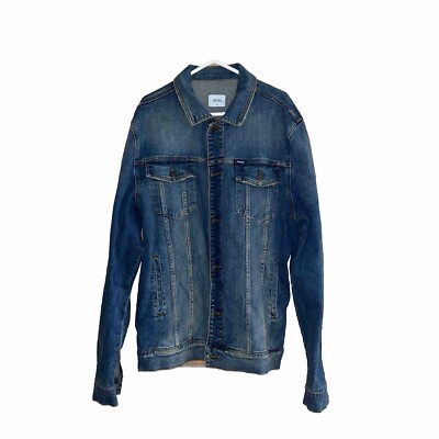 Riders By Lee Blue Denim Jacket Coat Mid Length Size M Medium