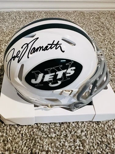 Joe Namath Signed New York Jets Mini Helmet GTSM Authenticated