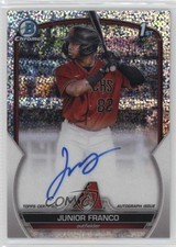 2023 Bowman Chrome Prospect Speckle Refractor /299 Junior Franco Auto nd3