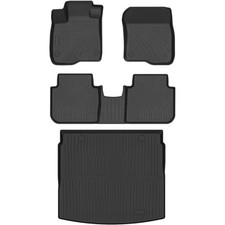 4pcs 3d Floor Mats Cargo Liner For 2023-2026 Honda Cr-v All Weather Tpe Rubber