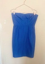 J.Crew Rory Strapless Dress Cobalt Blue Size 6 Minimal Quiet Luxury
