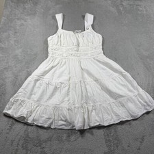 Sunday Best Aritzia Martine Poplin Mini Dress Women Large White Cotton Sundress