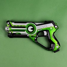 Toy Sci Fi Blaster Gun Black Green  Silver Alien Costume Halloween Weapon Prop