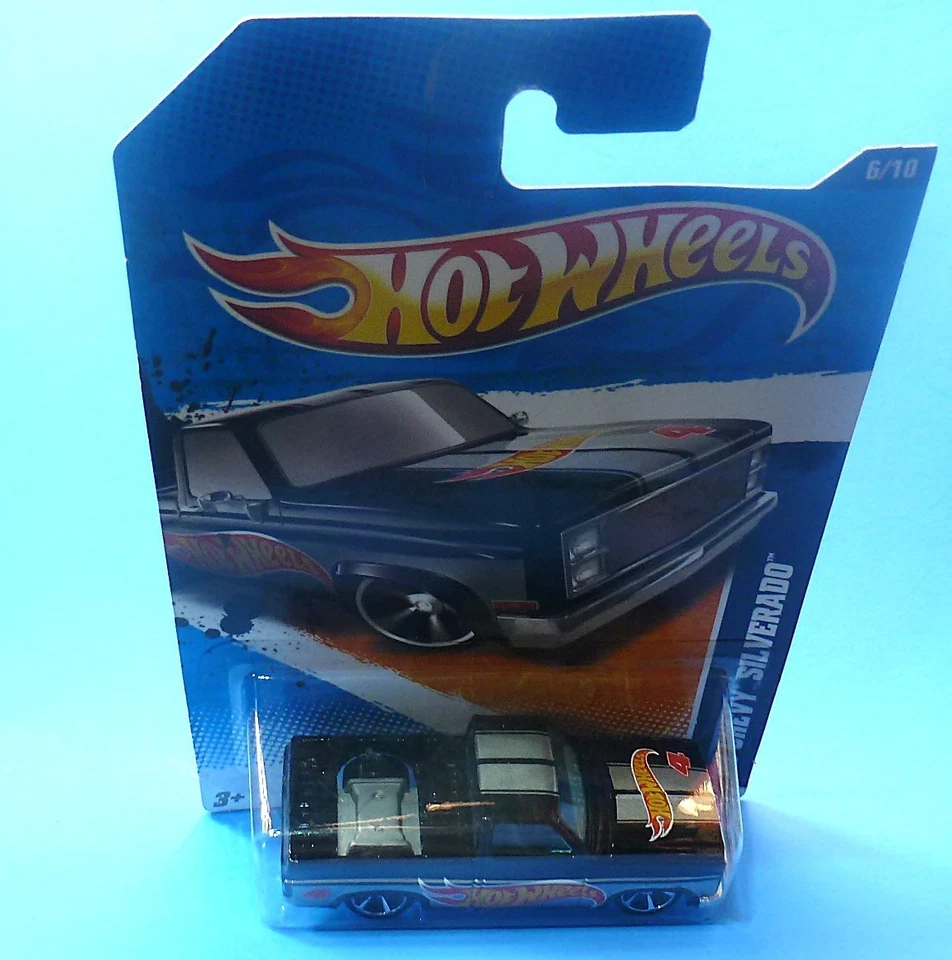 Hot Wheels negro 83 Chevy Silverado Walmart exclusivo 2011 carreras muy buen estado 1/64 Foto 3 de 4