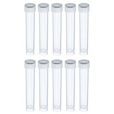 10Pack 10mL Plastic Test Tubes Frozen Container Storage Clear Screw Cap Clear
