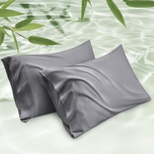 Bedsure Pillow Cases Queen, Cooling Queen 20" x 30" , 01 - Dark Grey
