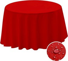 Table Cloth 60 Inch Round Tablecloth Fits Max50 Inch Diameter Table ,Red