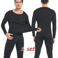 Men's Thermal Underwear Long Johns Fleece Lined Base Layer Set Winter Autumn US