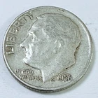 1956 D Roosevelt 10c Dime 90% Silver Circulated Coin #7823