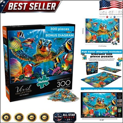 Frameable Tiny Bubbles Ocean Puzzle   300 Oversized Pieces for Adults' Enjoyment
