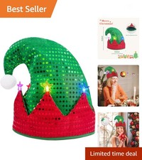 Elf Hat Felt Elf Hat with Jingle Bells Santa Hats Hat Great Holiday Party Cos...