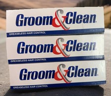 3X Groom Clean Greaseless Hair Control Cream Gel Tube New in Box DISCONTINUED