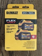 DEWALT 6Ah FLEXVOLT DCB606-2 20V/60V MAX Lithium-Ion Battery Brand New 2-Pack