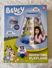 Jakks Bluey Adventure Playland Inflatable Bouncer Play Set w/ 15 Balls Ages 2
