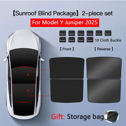 Sunshades for Tesla Model 3 Sunroof Highland 2025 Model Y 2020-25 Ice Cloth Buck - Picture 15 of 29