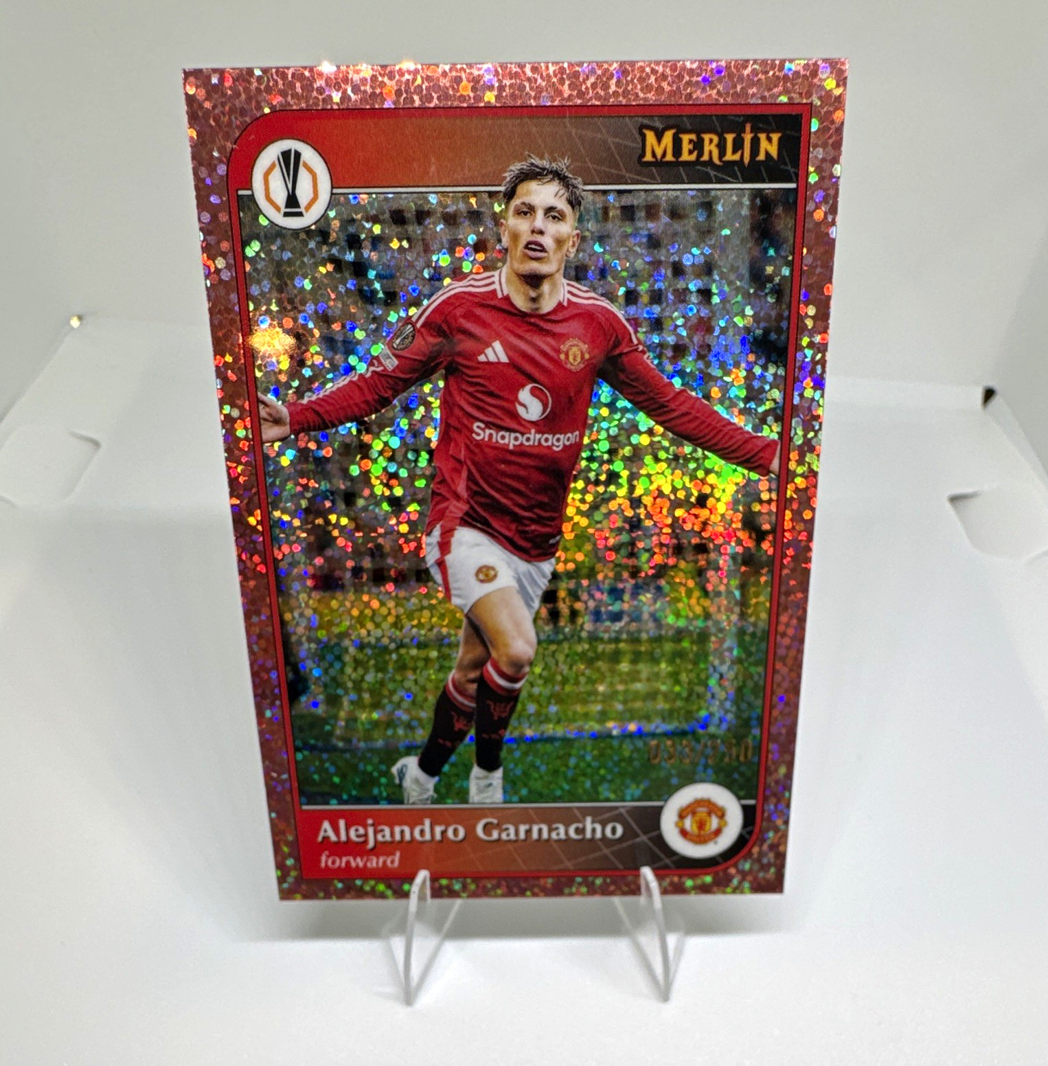Topps Merlin Alejandro Garnacho Man Utd #191 Rose Gold Speckle /250