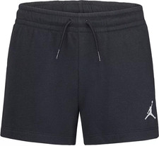 Jordan Girls' French Terry Shorts cotton blend black size S 8-10 NWT