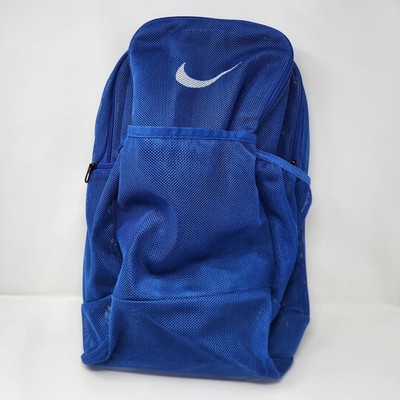 Nike Brasilia Mesh Backpack 9.0 Game Royal White Unisex One Size BA6050-480