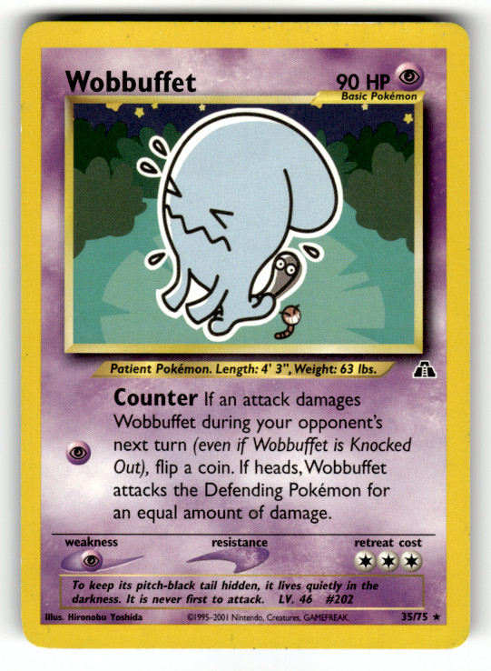 Wobbuffet (35) 35/75 Unlimited Rare Neo Discovery LP
